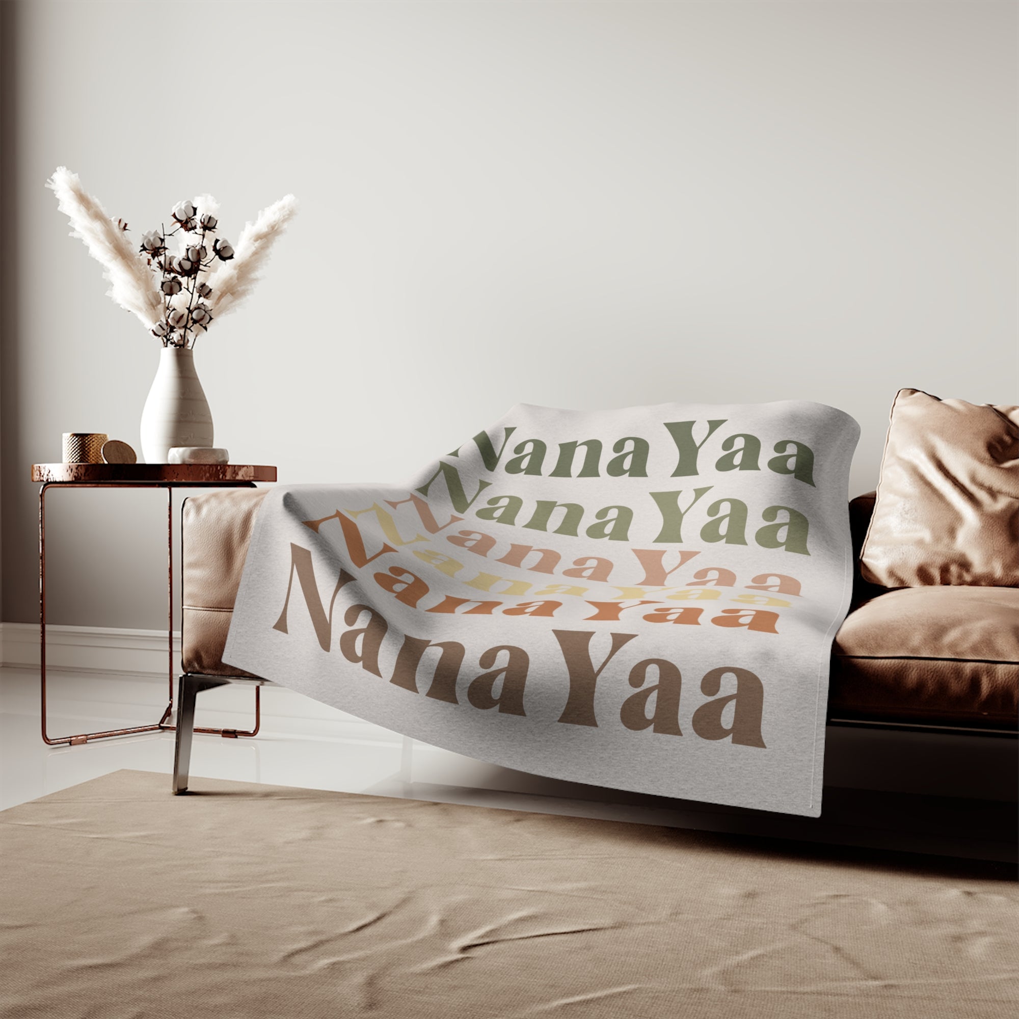 Ombre Serif Font Personalized Repeat Name Sweatshirt Blanket
