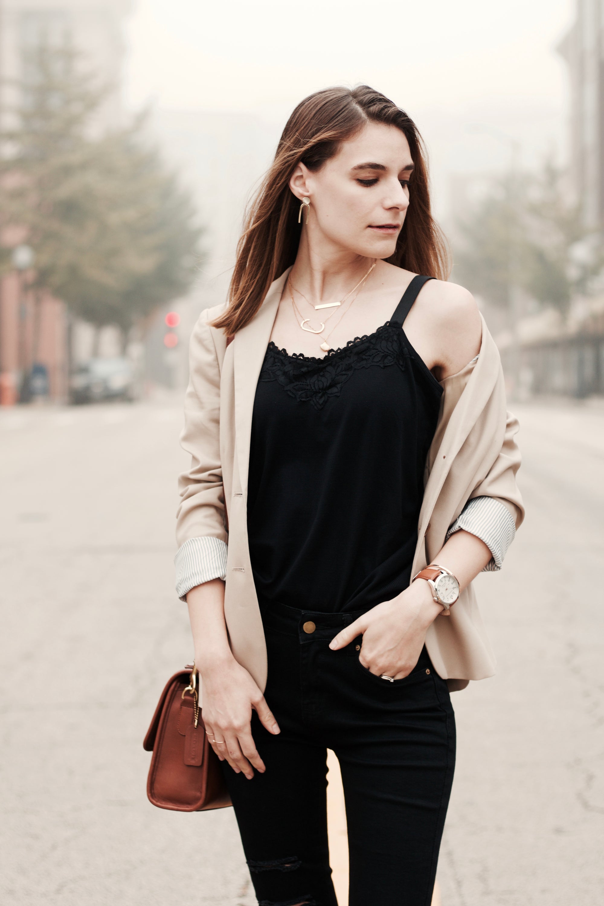 Initial Block Letter Necklace