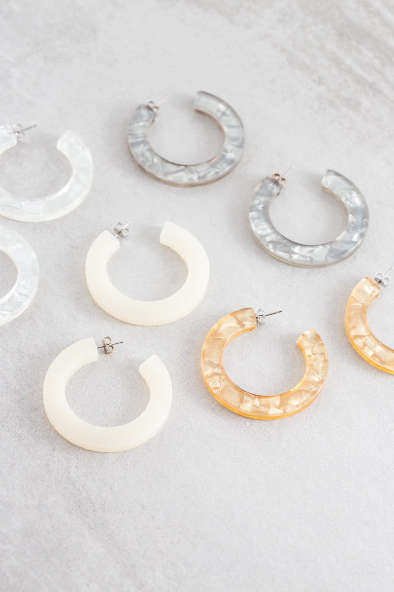 Tassiana resin hoop clearance earrings