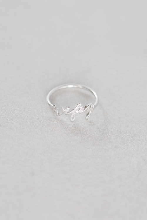 Wifey ring sterling silver outlet