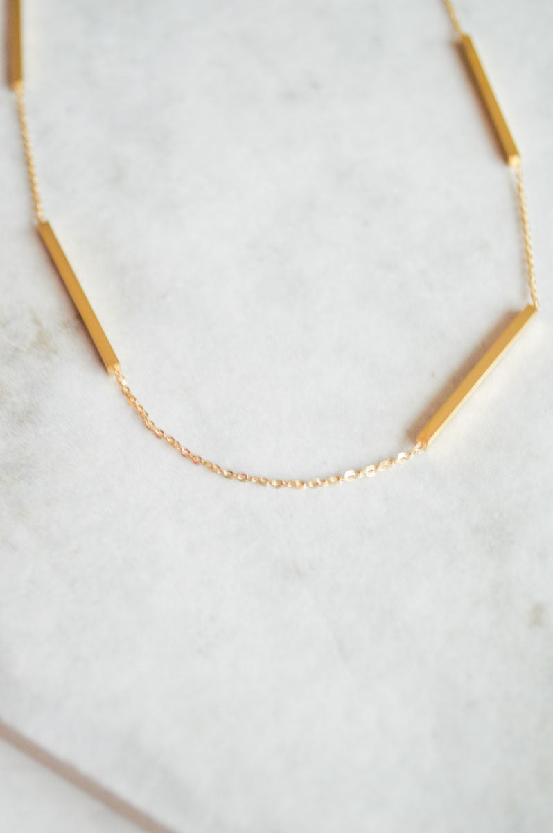 Skip A Beat Necklace | Gold (14K)