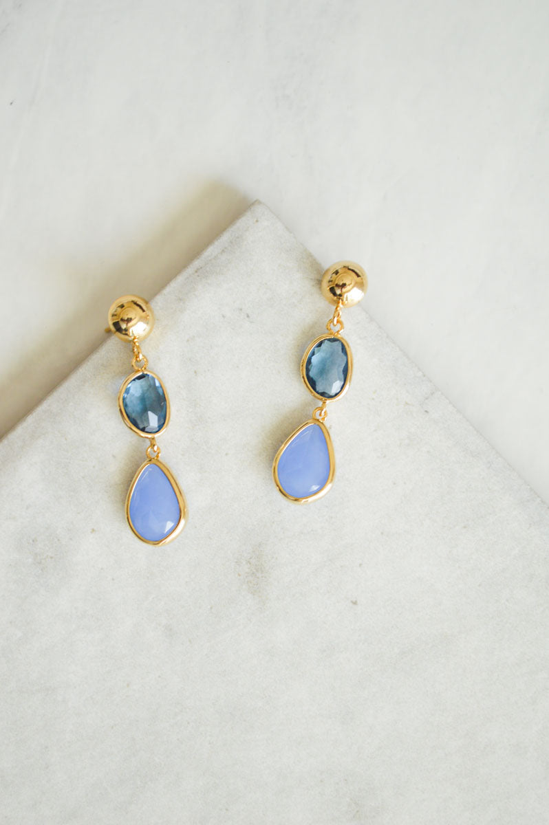 Dahlia Jewel Drop Earrings | Something Blue