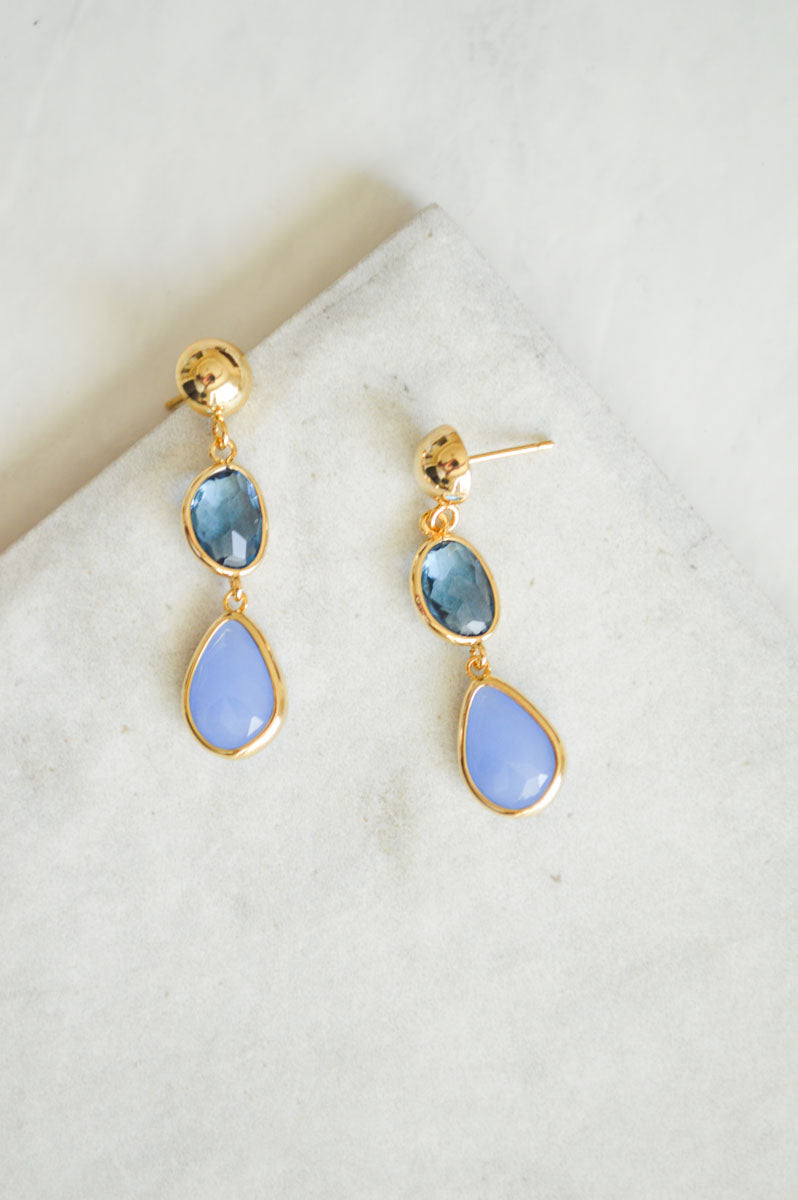 Dahlia Jewel Drop Earrings | Something Blue