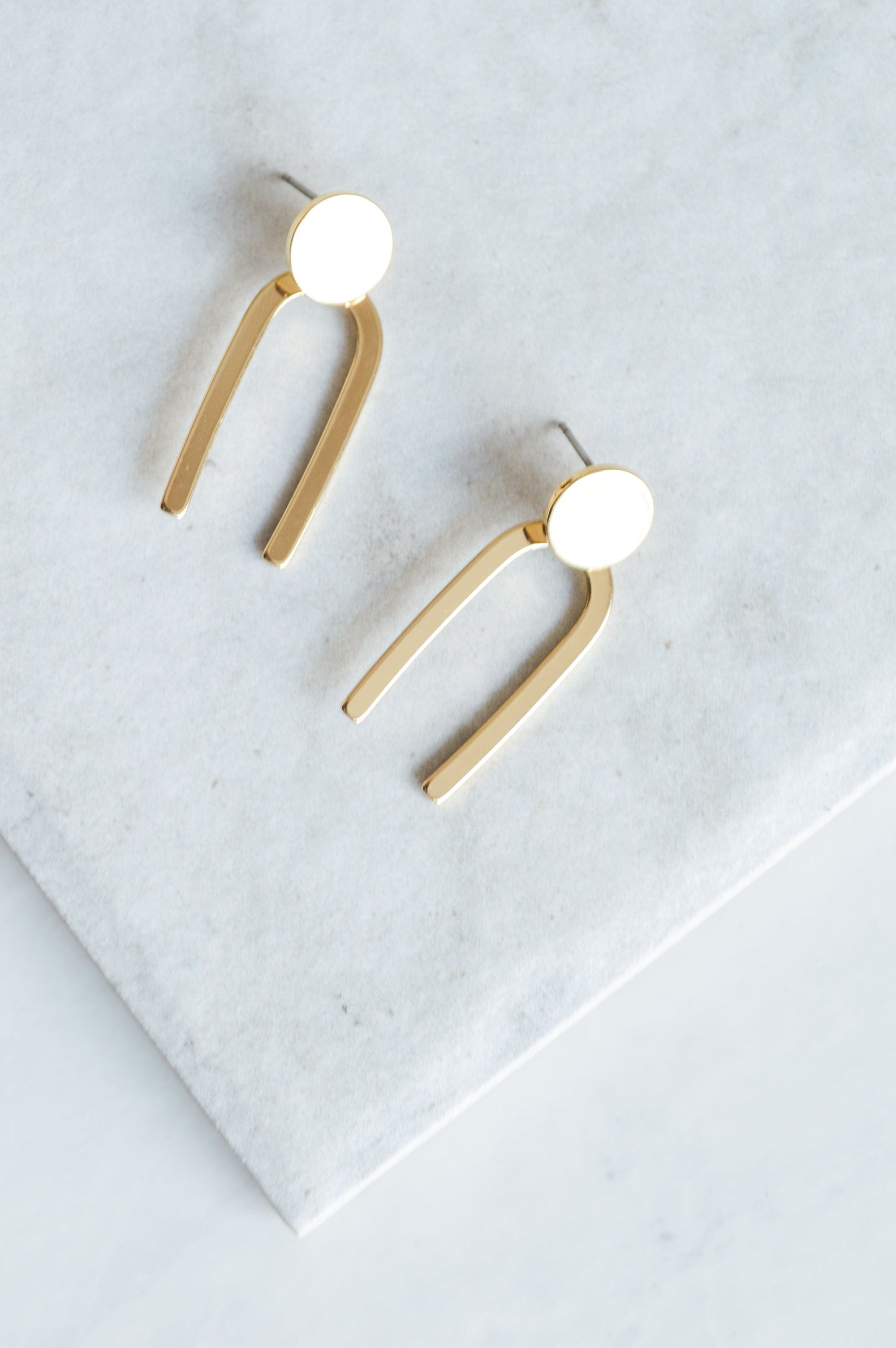 Golden Arch Drop Earrings